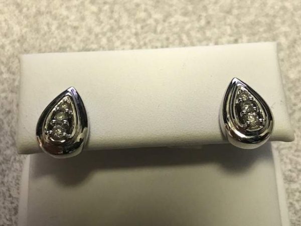 14K W/G DIA EARRINGS 15PTS