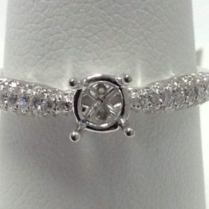 14KT W/G SEMI-MOUNT RING