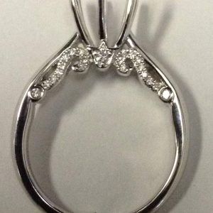 14KT WHITE GOLD SEMI-MOUNT