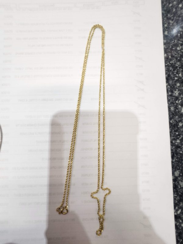 14K Y/G 30" ROPE CHAIN 3.4DWT
