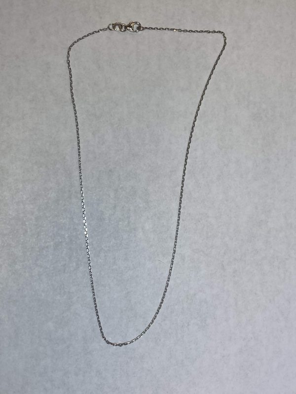 14K 16" WHITE GOLD LINK CHAIN 1.4 DWT