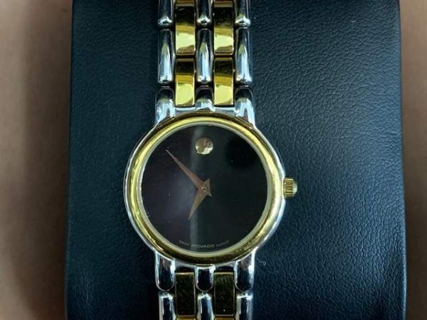 LADIES 2 TONE MOVADO MUSEUM WATCH