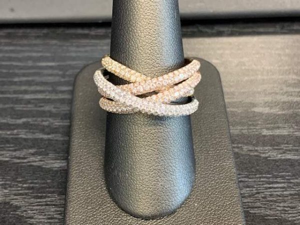 14K TRI COLOR GOLD WOMEN'S RING 6.0 DWT
