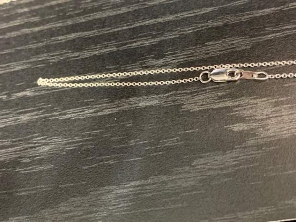 14K WHITE GOLD 16" LINK CHAIN 0.9 DWT