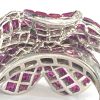 RUBY & DIA FLOWER RING - Image 3