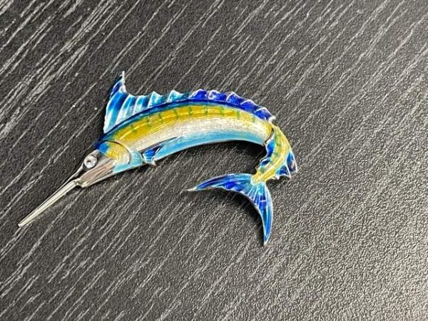 STERLING SILVER BLUE MARLIN PIN