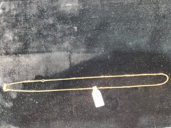 14K YG BRILLO 16"-18" NECKLACE, 1.55G/ 1.6G