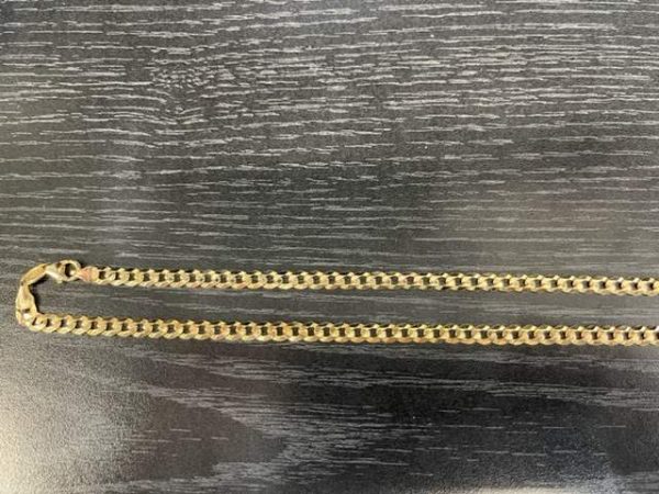 14K YELLOW GOLD CURB LINK CHAIN 10.9DWT