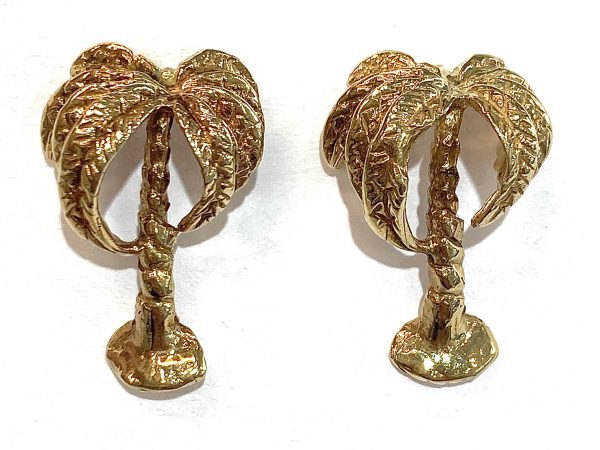 GOLD PALM TREE EARRINGS