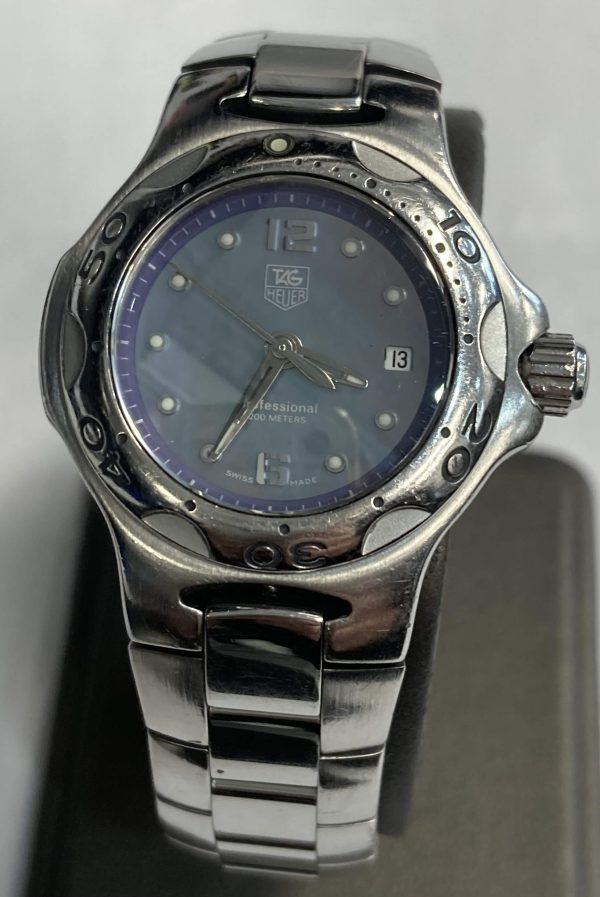 TAG HEUER WOMAN'S PROFESSIONAL 200M KIRIUM BLUE MOP WATCH ENTERED BY SARA