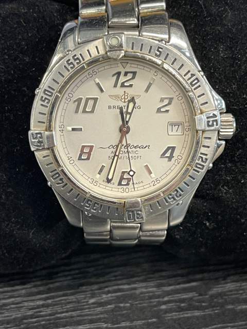 STAINLESS STEEL BREITLING COLT OCEAN WATCH AUTOMATIC 500M/1650 FT