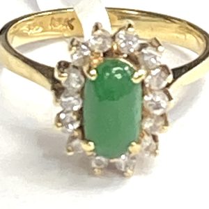 JADE AND DIAMOND RING