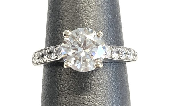 Platinum Natural Diamond Engagement Ring