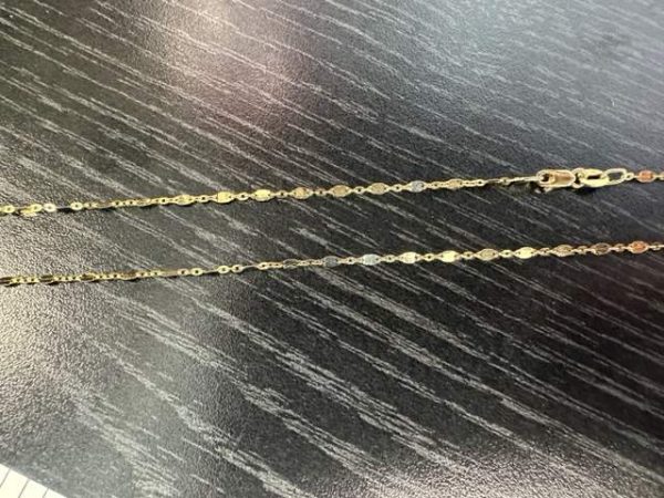 14K YELLOW GOLD MIRROR GUCCI CHAIN 1.6MM 16" 1.44GR