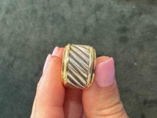 DAVID YURMAN 2-TONE SQUARED RING