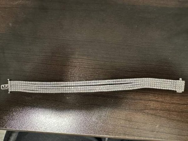 14K WHITE GOLD DIAMOND BRACELET 5 STRAND 420 ROUND DIAMONDS 19.9CTS 19.2 DWT