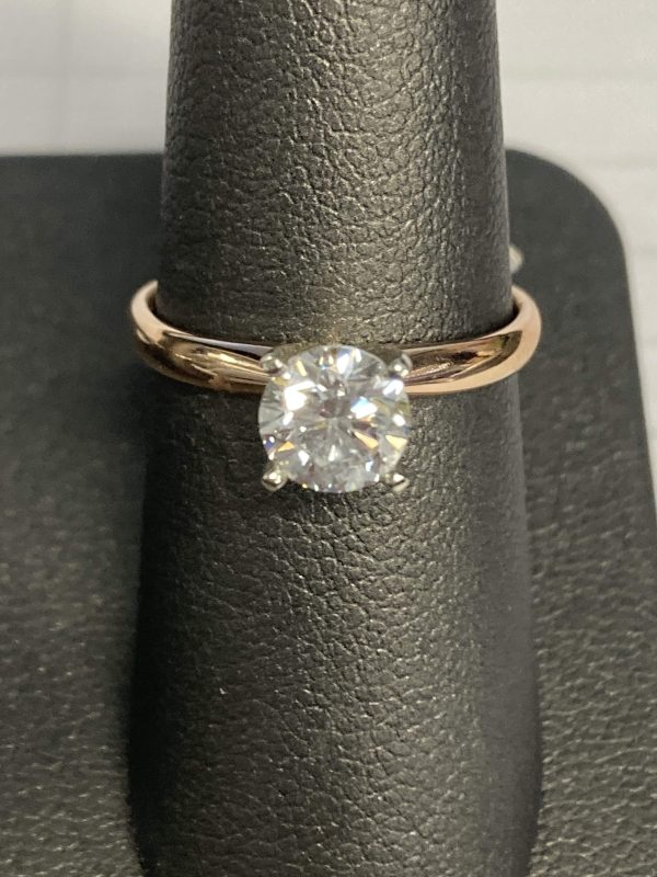 14K ROSE GOLD LAB GROWN DIAMOND ENGAGEMENT RING 1CT
