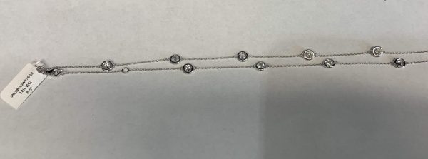 14K WG LGD DIAMONDS BY THE YARD 17" NECKLACE. 2.72CTS