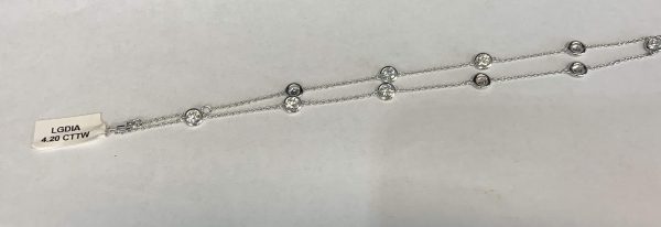 14K WG LAB GROWN DIAMONDS BY THE YARD 16" NECKLACE. 4.20CTS