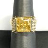YELLOW CRYSTAL FASHION RING - Image 2