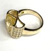 YELLOW CRYSTAL FASHION RING - Image 3
