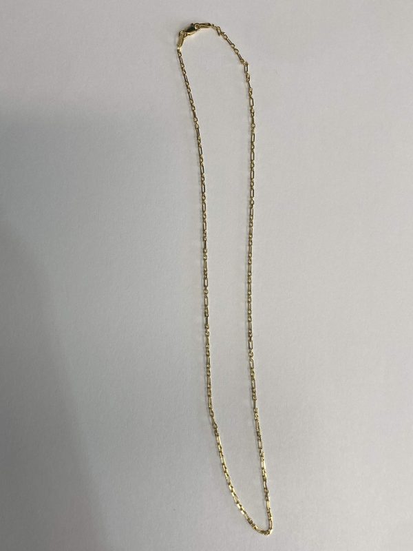 14K 16" YELLOW GOLD PAPER CLIP STYLE LINK CHAIN 1.6 DWT