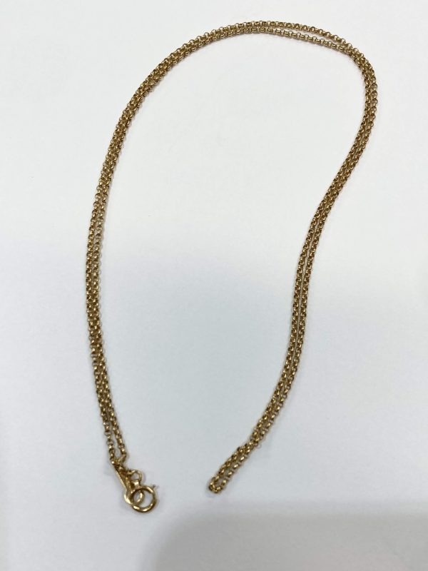 18K YELLOW GOLD 20" ROUND LINK CHAIN. 2.5 DWT