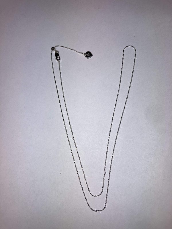 22" STERLING SILVER ADJUSTABLE 0.95 MM SINGAPORE CHAIN