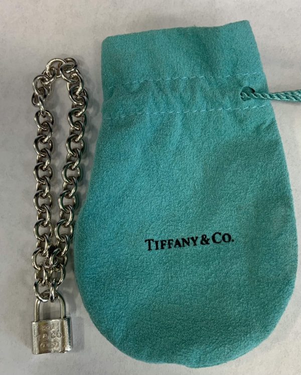 STERLING SILVER TIFFANY BRACELET W "LOCK" 15.DWT 7"