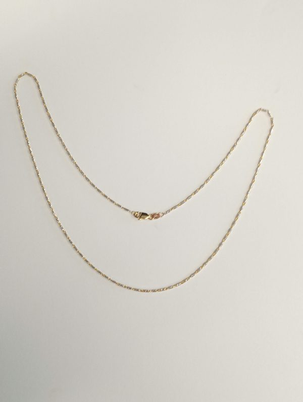 14K TWO TONE 18" RAZO CHAIN 2.8 DWT