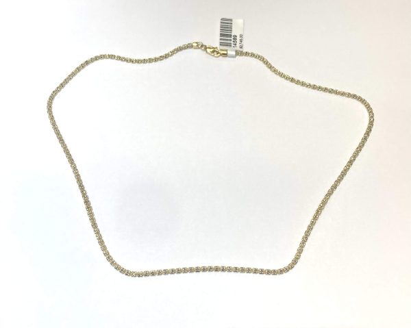 14K Y/G 2 TONE TRAVEL NECKLACE 18" 6.1 DWT