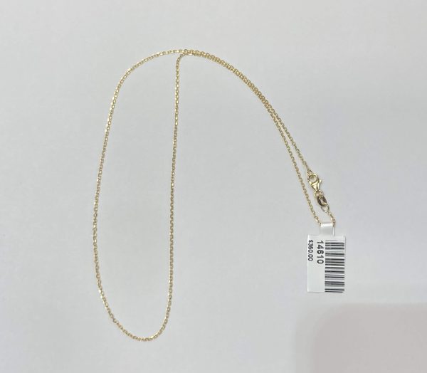14K Y/G 1.0MM 16" CABLE CHAIN WEIGHING 1.44 GRAMS