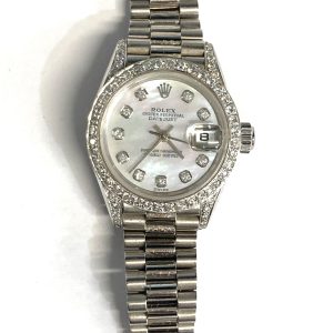 18K WHITE GOLD LADIES PRESIDENT